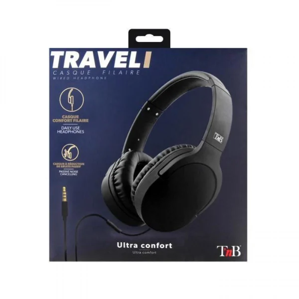 Protections acheteurs TnB – CSTRAVEL2 – Casque Stereo Filaire + Micro + Adaptateur Avion – N… 5