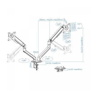 TooQ DB4132TNR-W Monitor Mount / Stand fashioniable 18