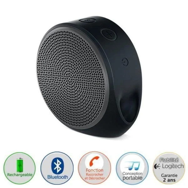 Marque Generique X100 Enceinte Bluetooth Gris-Noir meilleur service 1