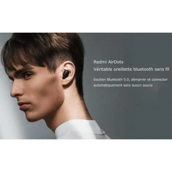 Livraison gratuite Marque Generique Xiaom Redmi AirDots Noir Écouteurs Bluetooth Oreillette Bluetooth 5.0… 4