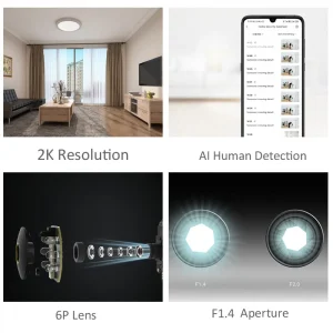 Xiaomi Caméra De Sécurité Domestique Mi 360 ° 2K dernière tendance 15